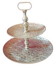 Große Metall Orientalische Etagere 2- Stöckig Ø 34 und 49cm