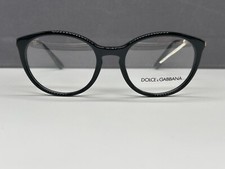 Dolce & Gabbana Brille Damen rund Schwarz Gold Panto Oval DG 3342