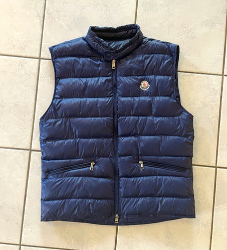 Moncler steppweste daune blau - moncler,