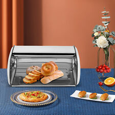 Premium-Edelstahl-Brotkasten mit großem Fassungsvermögen und Deckel