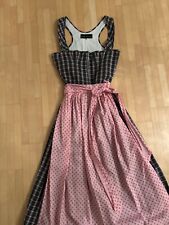 Berwin & Wolff Dirndl 36 gebraucht grün rosa kariert, Schürze rosa