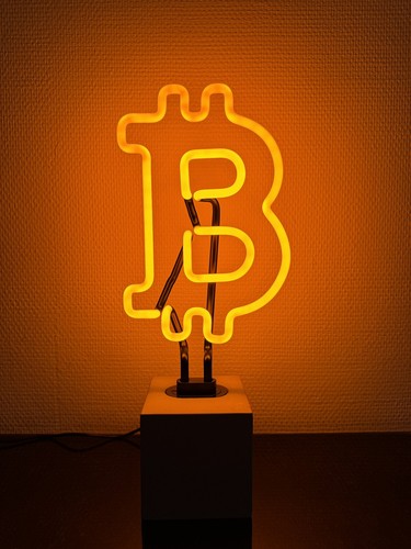 Btc crypto lamp neon - btc,