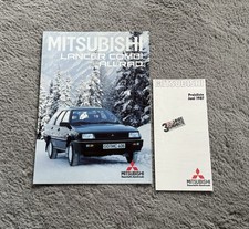 Mitsubishi Lancer Combi Allrad Prospekt Katalog Broschüre + Preisliste | 1987