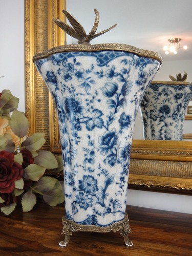 Porzellan bronze blumenvase - porzellan,