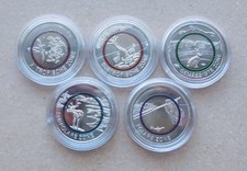 5 x 5 Euro 2017 - 2021 Klimazonen Polymerring - Unzirkuliert