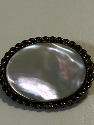 Vintage ovale brosche - ovale,