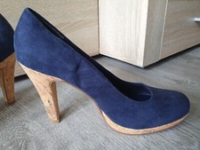 Dunkelblaue Wildleder Pumps