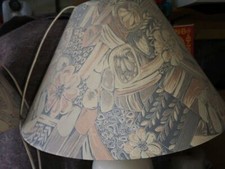 2 Lampenschirme für Tischlampen, Stoffbespannung