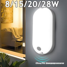 LED Feuchtraumleuchte Wandlampe Außen mit Bewegungsmelder Innen Wandleuchte IP65