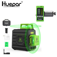 Huepar Grünes 2x360° kreuzlinienlaser selbstnivellierend Hartbox+Laserdetektor