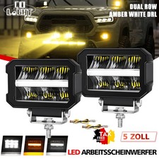 2x LED Zusatzscheinwerfer 12/24V Fernscheinwerfer Offroad Auto LKW weiß gelb DRL