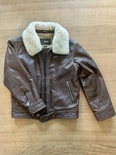 Hochwertige Lederjacke für Jungen, Jeep, abnehmbarer Fellkragen, braun, Gr. 128