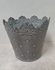 Blumentopf Übertopf Zink 11×11×10cm