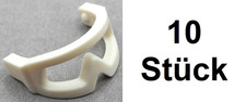 10x LEGO 46304 Minifigur Zubehör Visier Schneebrille Weiß