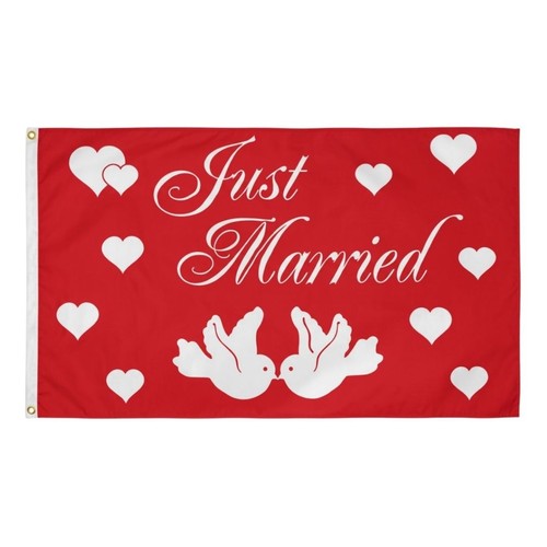 Fahne hochzeit just married - fahne,