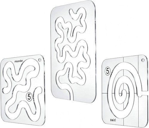 Acryl quilt schablonen set - quilt-schablonen,