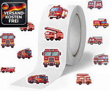 Feuerwehrauto Aufkleberrolle