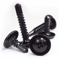 Bohrschrauben Blechschrauben Linsenkopf mit Bund selbstbohrend Ø4,2-4,8 schwarz