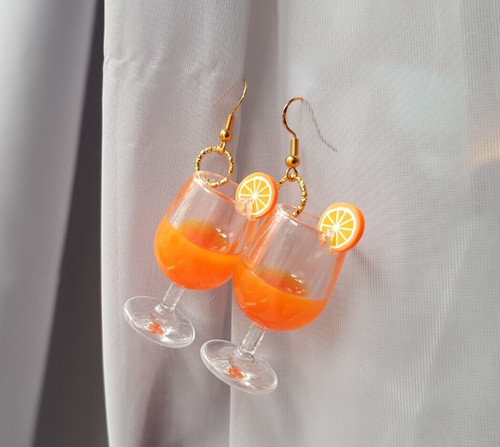 Ohrringe orange - ohrringe,, 3d,