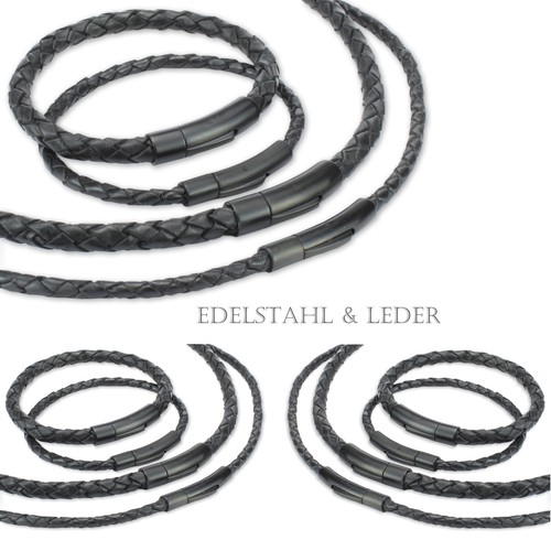 Lederkette armband geflochten - lederkette/armband,