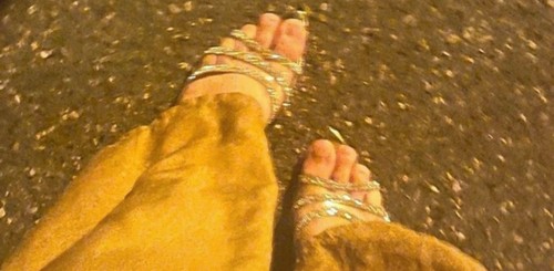Glitzer gold high heels - glitzer,