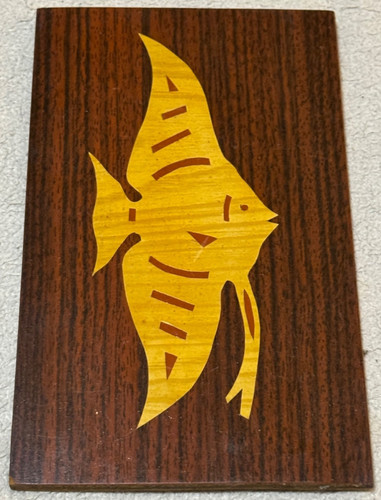 Holzbild intarsie fisch - intarsie,