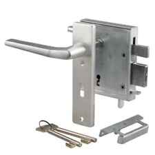 Kastenschloss mit hebender Falle 89B, Buntbart-Schlüsseln und Aluminium-Garnitur