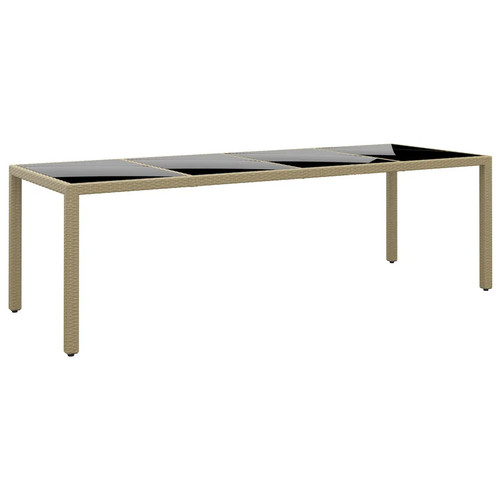 Gartentisch beige poly rattan