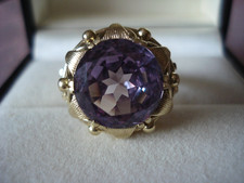 585er Gelbgold-Ring mit Amethyst, lila, 7,9 g, RW 18/57, Altgold-Preis