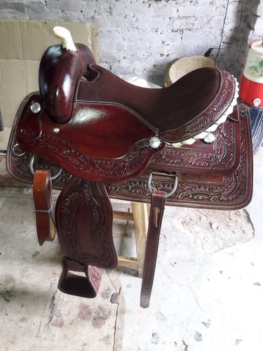 Brauner leder westernsattel - brauner,
