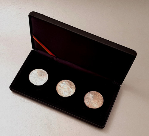 Silber münzen im etui - 3,