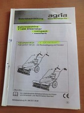 Agria Kehrmaschine Schneepflug 7100 Cleanstar compact  comfort Betriebsanleitung