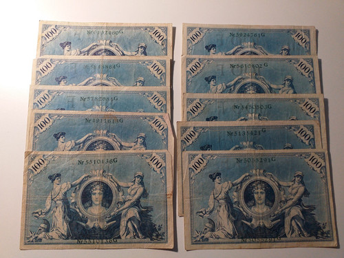 Geldschein posten 100 mark - posten,