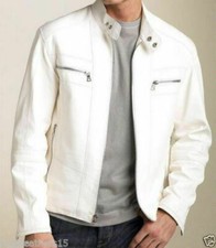 Neu herren weiß lederjacke - neu,