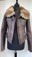 BELSTAFF Jacke mit Echtpelz gewachst Gr.36 tailliert
