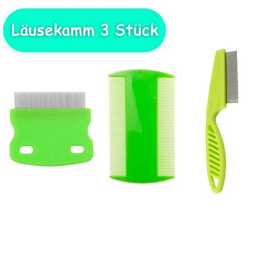 3er flohkamm set metallzähne - flohkamm-set:,