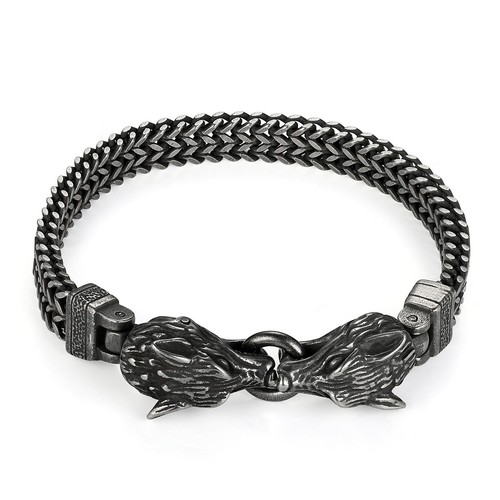 Herren armband wolfskopf - herren,