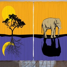 Elefant Rustikale Gardine