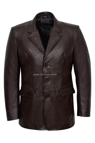 Herren echtleder blazer braun - herren,