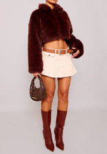 ** KUNSTPELZ JACKE SCHOKO