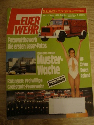Feuerwehrmagazin nov 1986 - feuerwehrmagazin, mit