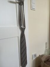 Olymp Krawatte Seide Braun Beige Streifen Neuwertig