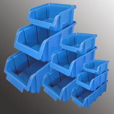 Lagerboxen Stapelboxen Sichtlagerboxen Sichtlagerkasten Schütten Stapelbox blau