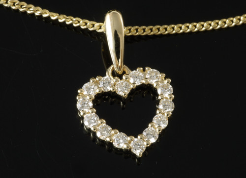 585 goldkette mit kleinem herz - mit,