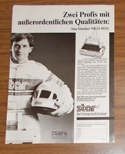 Seltene Werbung STAR NB-24 10/15 Nadeldrucker Franz Klammer 1988