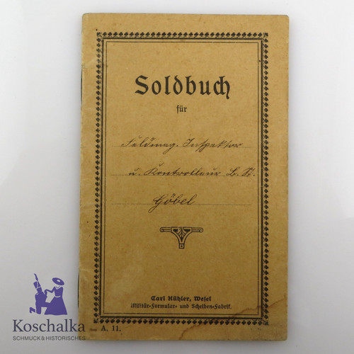 Soldbuch eines soldaten aus - soldbuch,