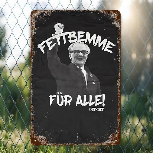 Blechschild ddr honecker - blechschild,