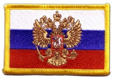 Russland mit Wappen Aufnäher