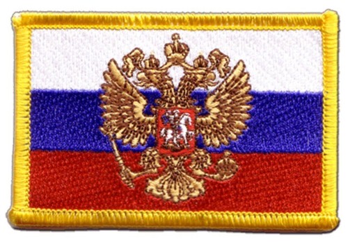 Russland mit wappen aufnäher - wappen,