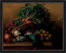 Natureza Morta Estevao Silva Gemüse Stillleben Vögel Zwiebel Korb Faks_B 01703